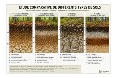 Étude comparative des profils de sols courants